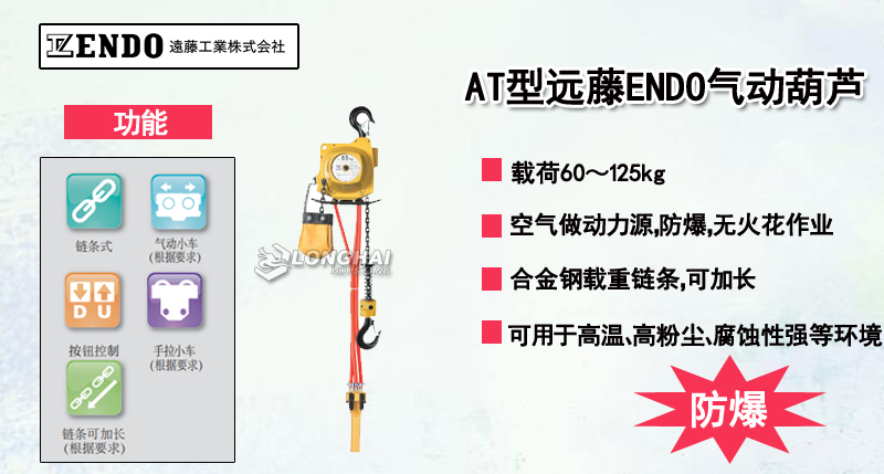 AT型遠藤ENDO氣動葫蘆產(chǎn)品介紹